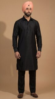 Classic Midnight Black Kurta Pajama Set